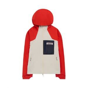 NEW AMUNDSEN men's mountain airy shell jacket in alert red/ oatmeal